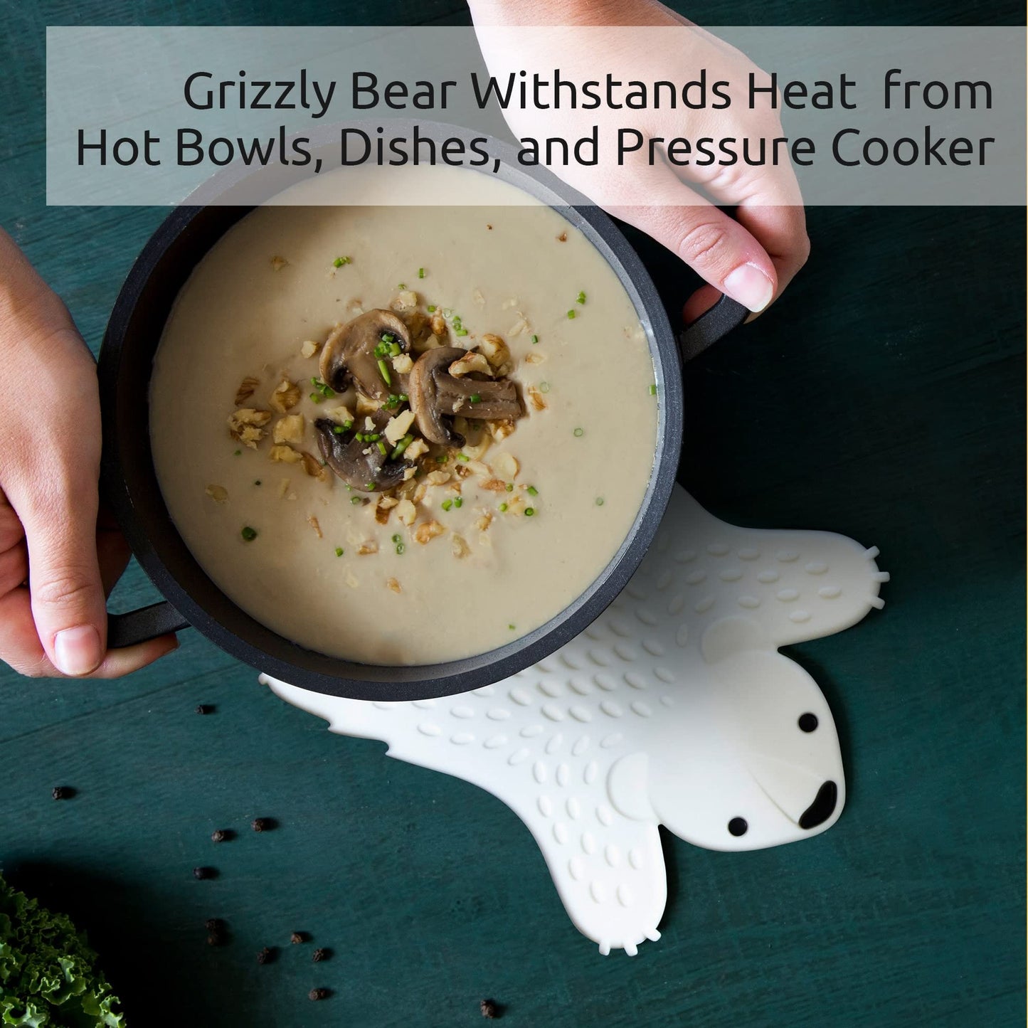 Trivet for Kitchen Counter - Grizzly White