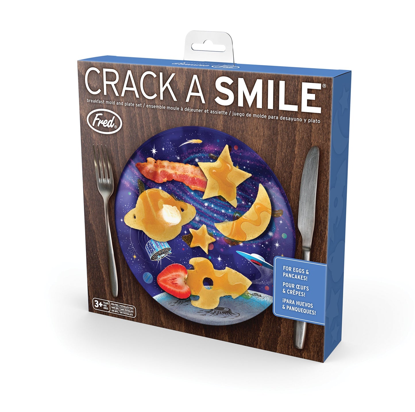 Crack-A-Smile Egg/Pancake Mold and Plate Set