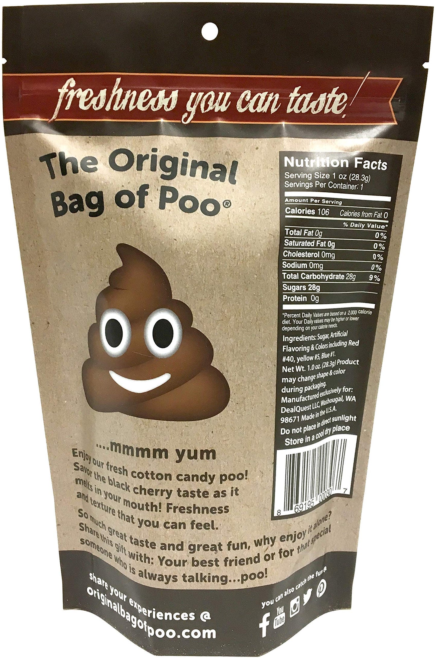The Original Bag of Poo - Brown Cotton Candy