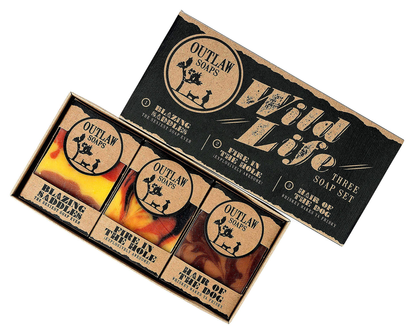 Wild Life Soap Gift Set for Men and Women - Whiskey Scent