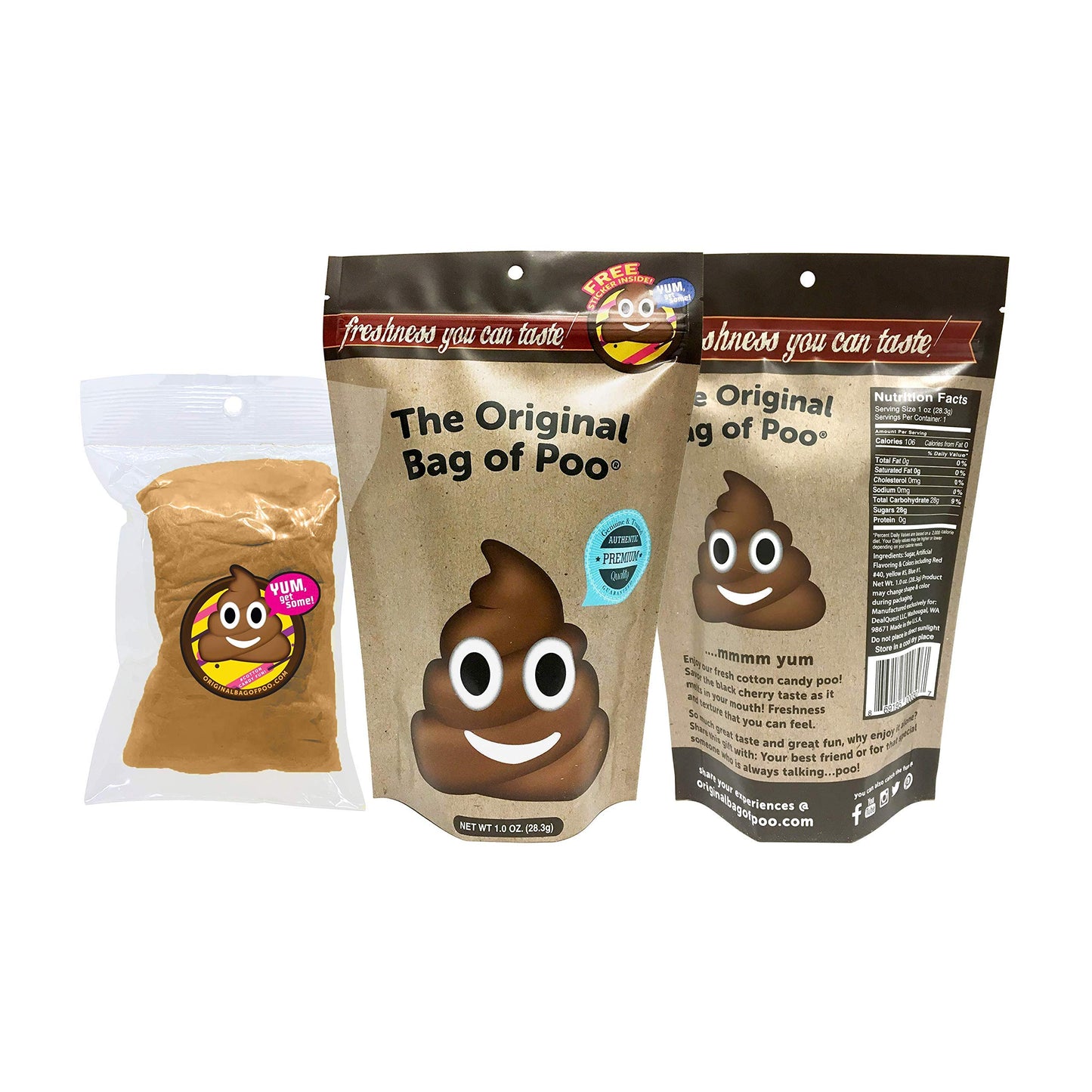 The Original Bag of Poo - Brown Cotton Candy