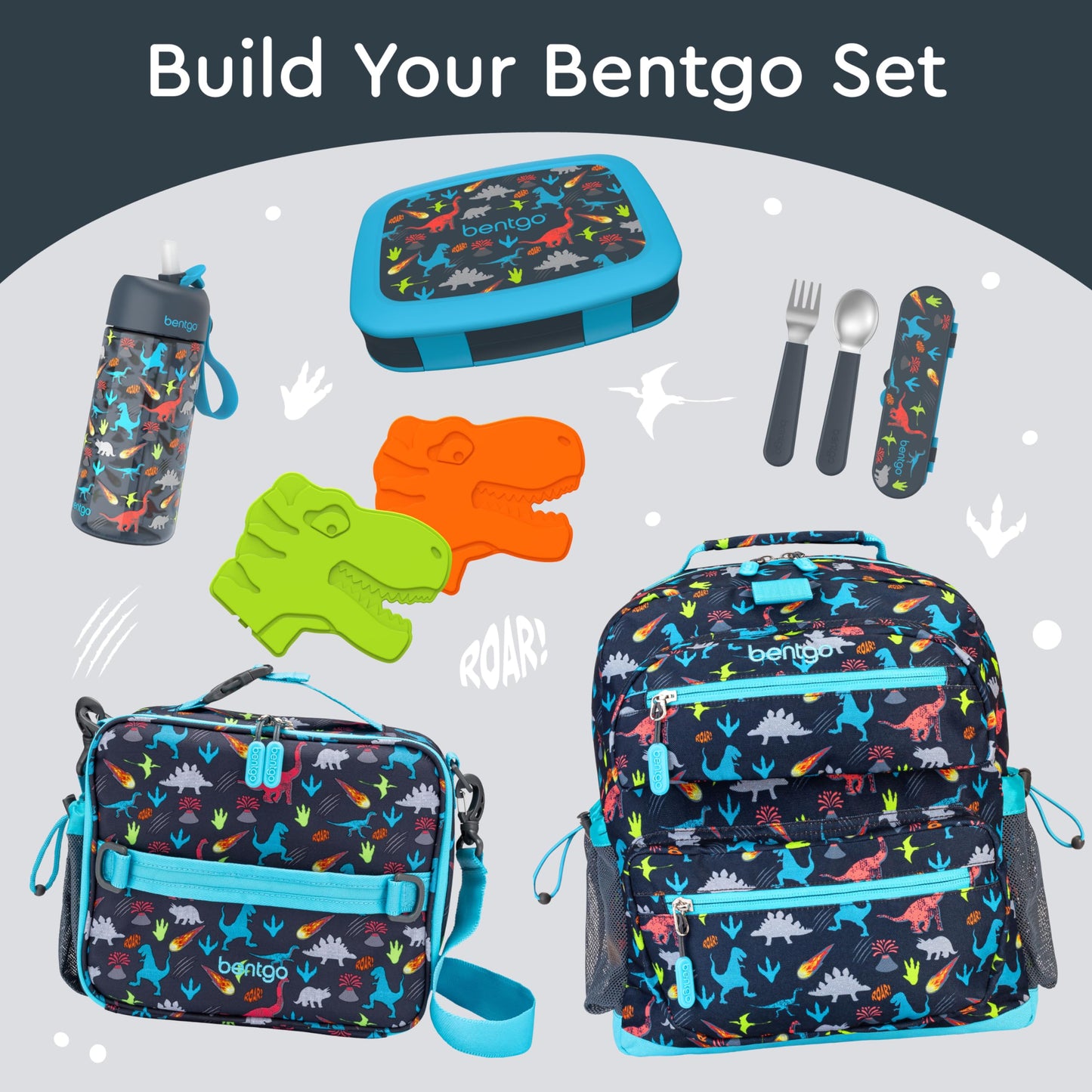 Kids Leak-Proof Bento Lunch Box | Dinosaur Print