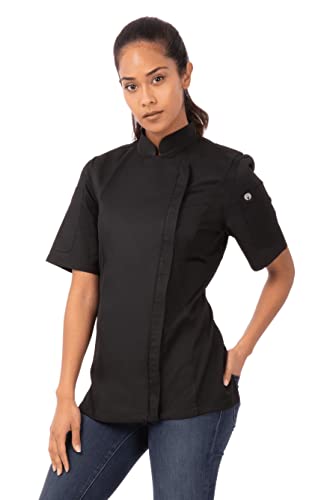 Women's Springfield Chef Coat, Black, XXL