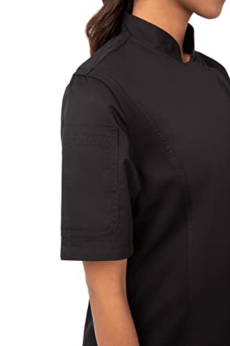 Women's Springfield Chef Coat, Black, XXL