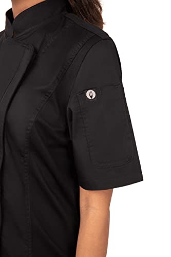 Women's Springfield Chef Coat, Black, XXL