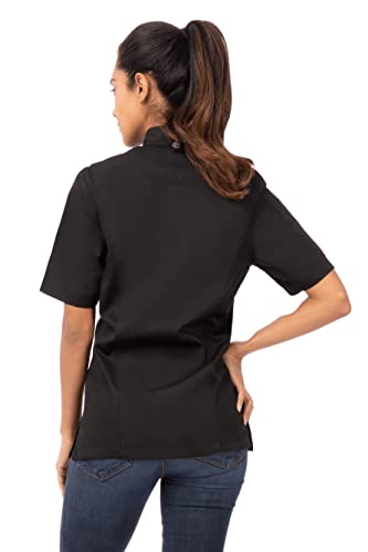 Women's Springfield Chef Coat, Black, XXL