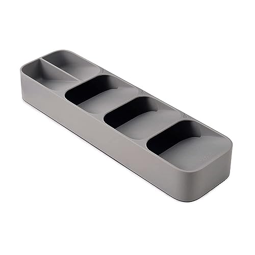 Compact Utensil Organizer for Kitchen Drawer - Grey