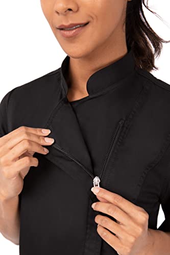 Women's Springfield Chef Coat, Black, XXL