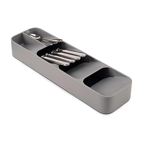 Compact Utensil Organizer for Kitchen Drawer - Grey