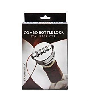 Stainless Steel and Black Liquor/Wine Bottle Lock