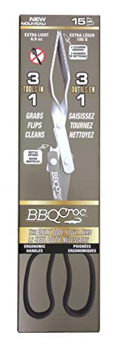 BBQ Croc 3-in-1 Barbecue Tool - Tongs, Spatula, Grill Scraper