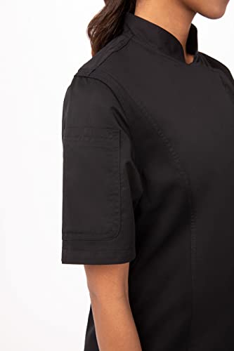 Women's Springfield Chef Coat, Black, XXL