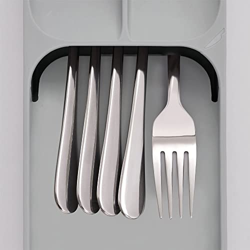 Compact Utensil Organizer for Kitchen Drawer - Grey