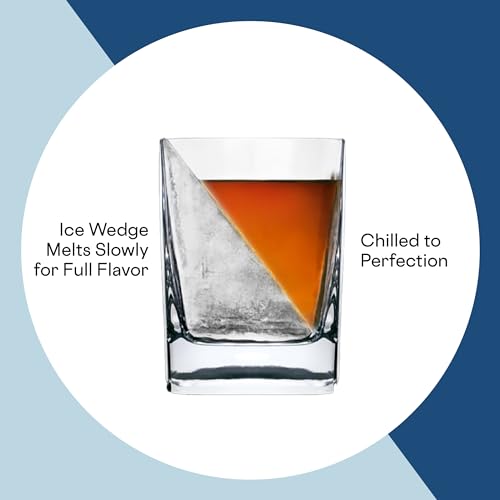 Double Old Fashioned Whiskey Glass with Ice Mold