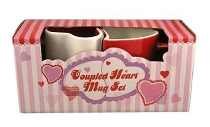 Coupled Heart Love Mugs Set - Valentine's Day Gift