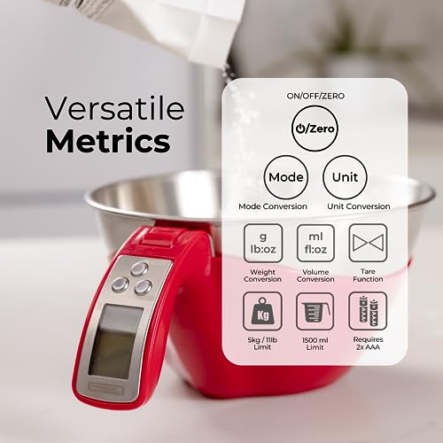 Digital Kitchen Food Scale with Bowl