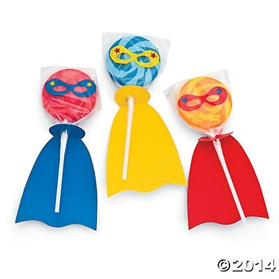 Superhero Swirl Lollipop Set