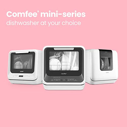 Portable Mini Countertop Dishwasher with 5L Built-in Water Tank, No Hookup Needed