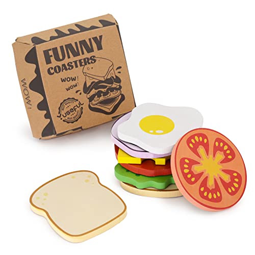Funny Sandwich Coasters - Set of 8