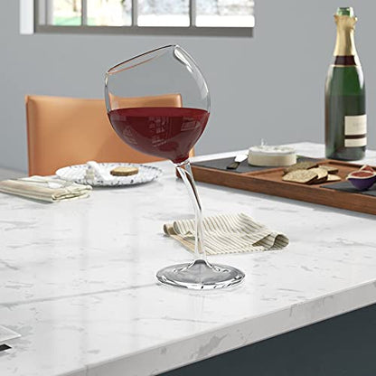 Tipsy Wine Glass Set - 2 Tilted Glasses