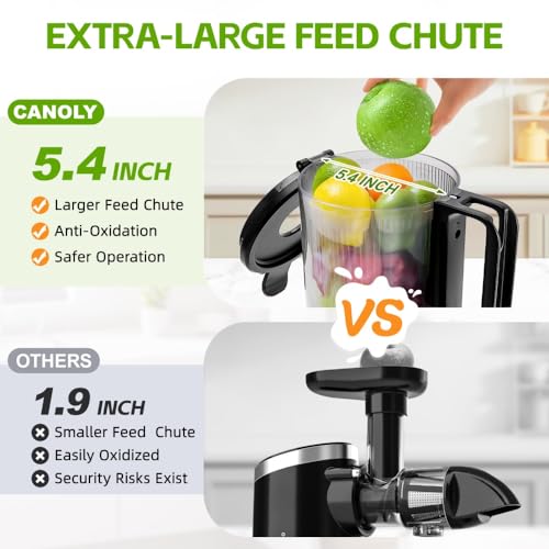 Cold Press Juicer with Extra Large Feed Chute