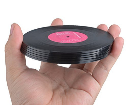 Vinyl Record Retro Music Coasters - Set of 6