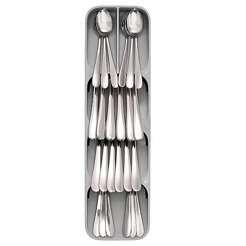 Compact Utensil Organizer for Kitchen Drawer - Grey