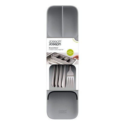 Compact Utensil Organizer for Kitchen Drawer - Grey