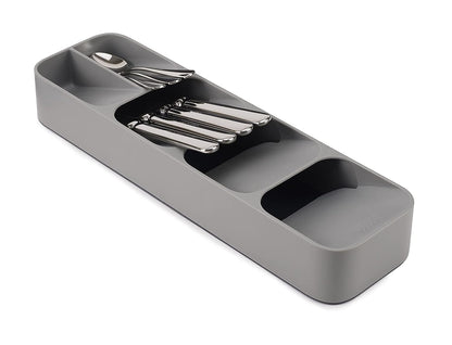 Compact Utensil Organizer for Kitchen Drawer - Grey