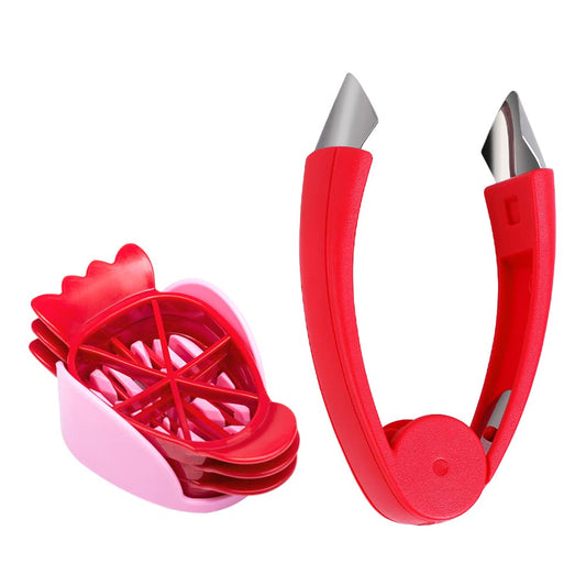 Strawberry Stem Remover and Slicer Set