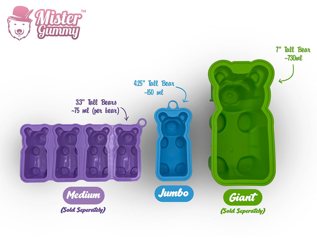 DIY Jumbo Gummy Bear Mold - 2 Pack