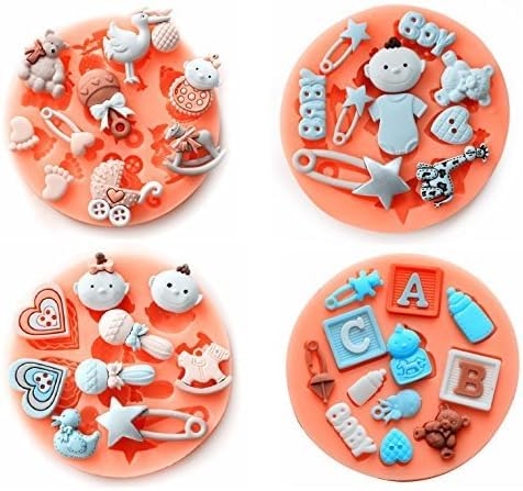 Baby Shower Mini Cake Fondant Molds