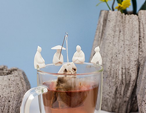 Tea Bag Holder Set of 4 - White