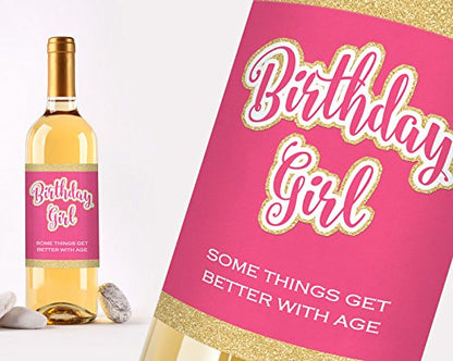 Hello Twenty One Wine Bottle Labels - 21st Birthday