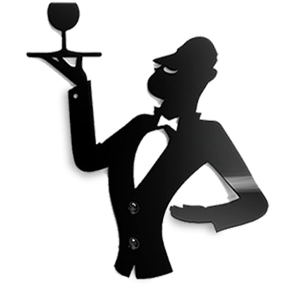 Black Towel Hook - Service Waiter Design