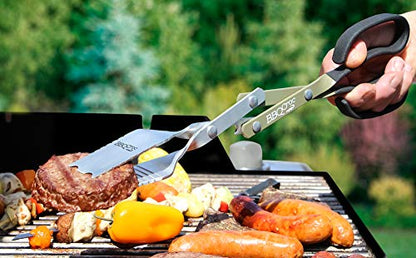 BBQ Croc 3-in-1 Barbecue Tool - Tongs, Spatula, Grill Scraper