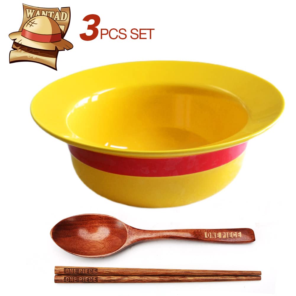 OnePiece Luffy Straw Hat Ramen Bowl Set