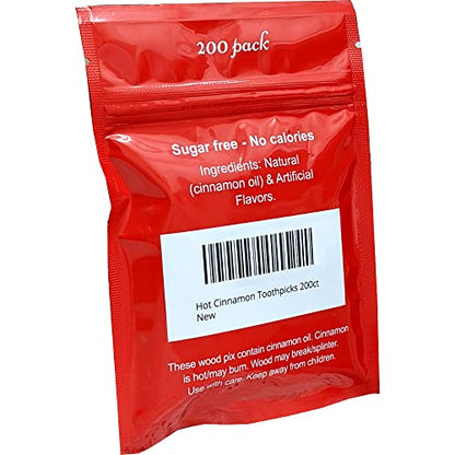 Hot Cinnamon Toothpicks - 200ct