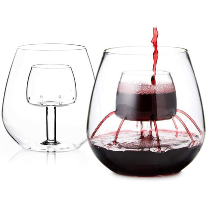 Stemless Aerating Wine Glasses - Set of 2