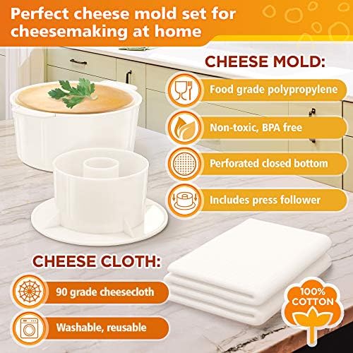 Cheese Mold Kit with Cheesecloth