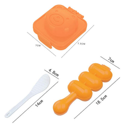 Cartoon Cute Boil Egg Sushi Rice Mold - 8 Pack