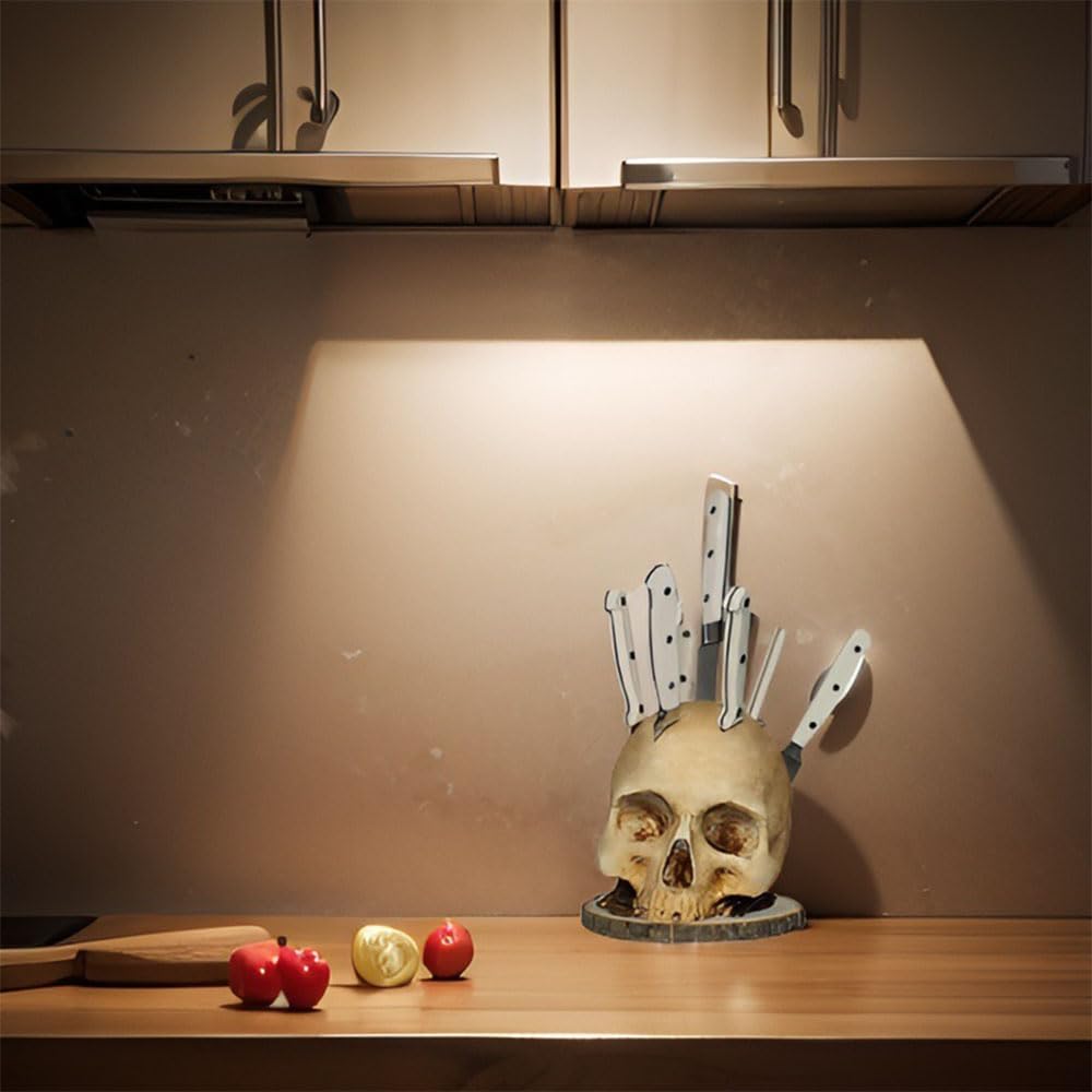 Skull Knife Holder for Kitchen Storage