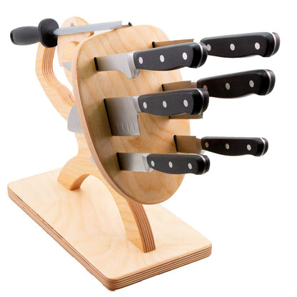 Spartan Knife Block - Handmade Premium Birch