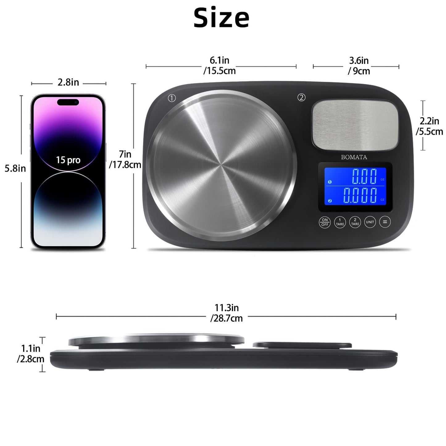 Large Dual Platform Digital Kitchen Scale