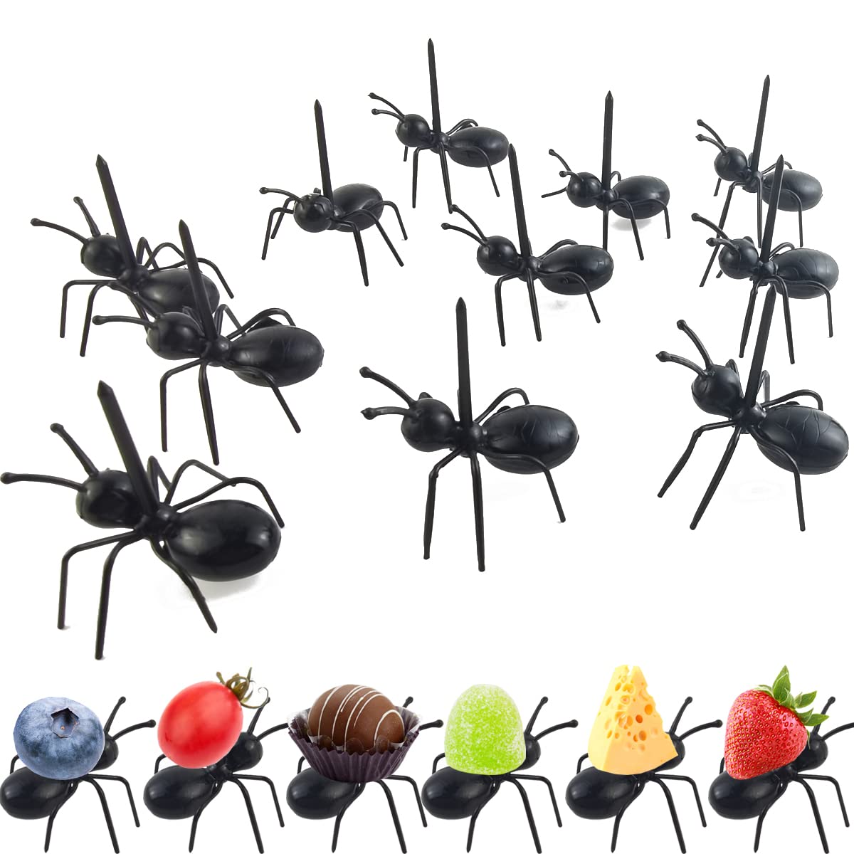 Ant Toothpicks Fruit Dessert Forks - 36 PCS