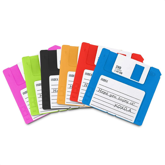Floppy Disk Silicone Coasters - Set of 6