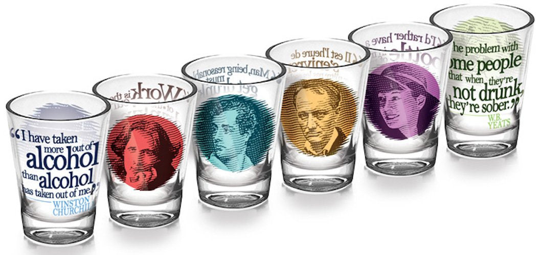 Great Drinkers Shot Glasses - Set of 6