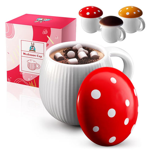 Mushroom Mug with Lid & Gift Box