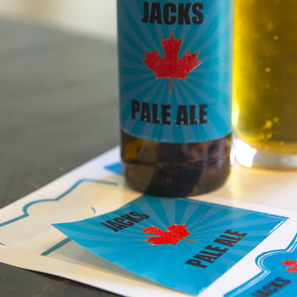 Glossy Beer Bottle Labels - 10 Sheets