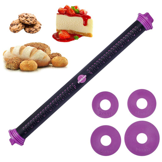 Silicone Rolling Pin with Thickness Rings